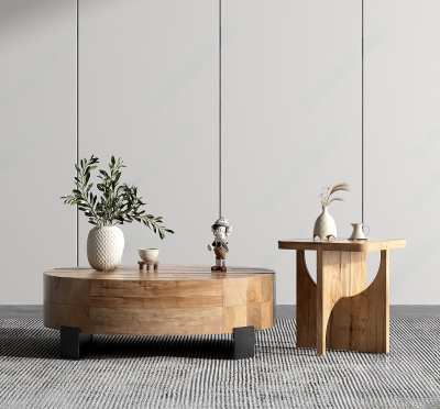 现代茶几3D模型下载